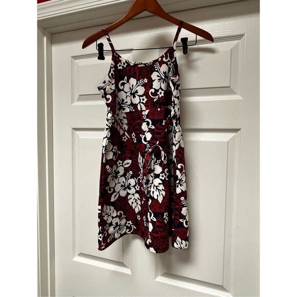 Surf Line Vintage Red & Blue Hawaiian Sun Dress sz S EUC - Picture 4 of 7